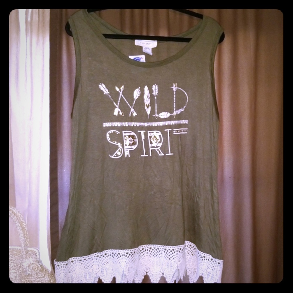 23 Love Street fancy Tank Boho Bohemian  3X